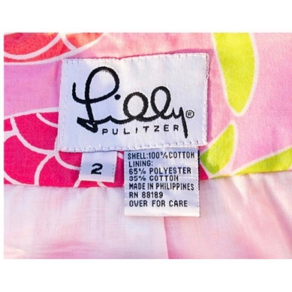 Lilly Pulitzer Pineapple Print Mini Skirt Pink Tropical Resort Vacation Preppy - Picture 6 of 6